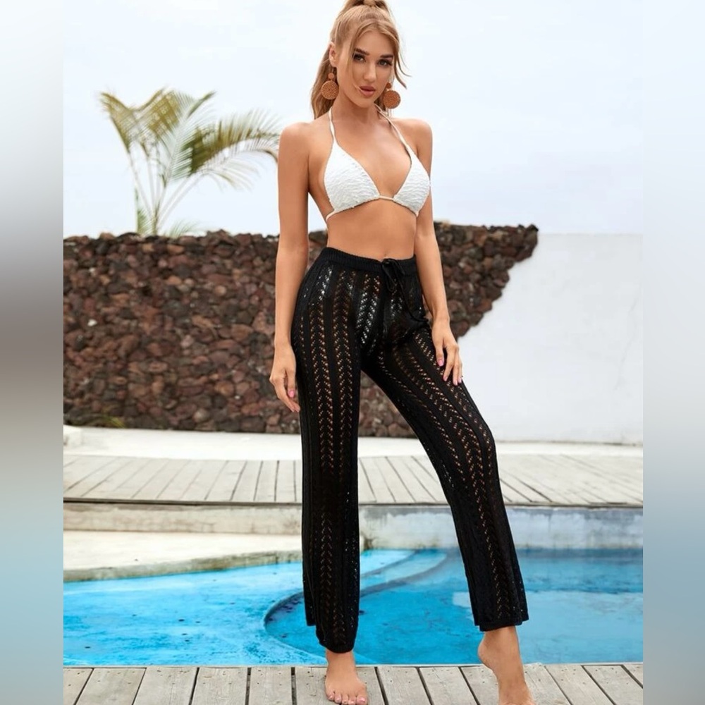 Bikini Coverup Pants - Drawstring Waist - NEW, Never Worn
